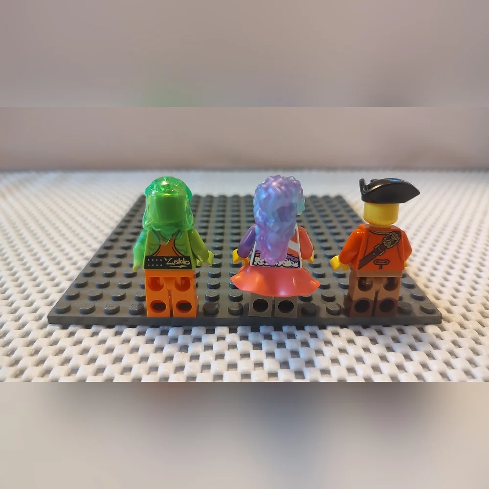 Lego BAM Minifigures Captain, Slime Guy, Girl